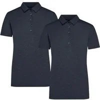 James & Nicholson Poloshirt Doppelpack Damen Funktionspolo für Freizeit und Sport Polo JN751 (Doppelpack, 2er-Pack) Atmungsaktiv und feuchtigkeitsregulierend, schnelltrocknend