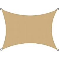 Sol Royal Sonnensegel Sonnensegel rechteckig Wasserdicht 2x3m SolVision PS9, Sand, Terrasse Sonnensegel Balkon Segeltuch UV Sonnenschutz Garten