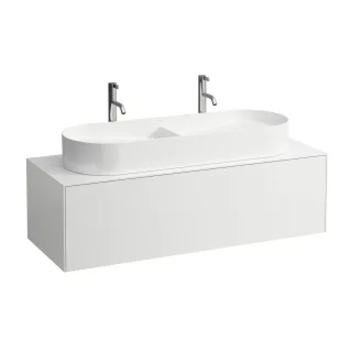 LAUFEN Waschtischunterschrank Sonar 457x1177x341 Aus mi, 1Schubl H812348/9 weiss matt H4054710341701