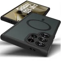 GreenHec Handyhülle Hülle Samsung S26 S25 S24 S23 S22 + Ultra FE MagSafe Case Magnet Black 17,25 cm, Schwarz Cover Magnetische Schutz HandyHülle für Galaxy Ultra Plus EDGE