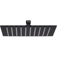 vidaXL Regenduschkopf Regenbrause Edelstahl 20x20 cm Quadrat Schwarz, (1-tlg)