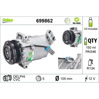 Valeo Klimakompressor Opel Astra Meriva Zafira 699862
