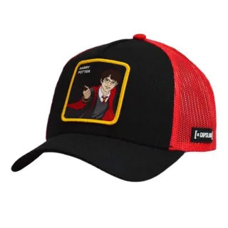 Capslab - Trucker Cap für Herren (Schwarz/Rot)