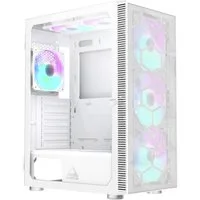 MONTECH PC-Gehäuse Midi-Tower, RGB, Tempered Glass X3 MESH WH