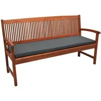 Beautissu Bankauflage Loft BK Auflage Bankkissen Sitzkissen, 100x48x5cm Graphitgrau, Sitzkissen für Gartenbank Polster Auflage Gartenmöbel Polsterauflage