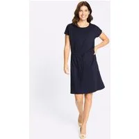 Sieh an! Jerseykleid Jersey-Kleid Kurzarm