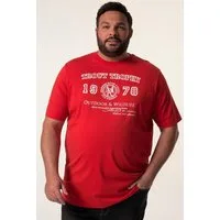 Men Plus T-Shirt T-Shirt Halbarm Brustprint