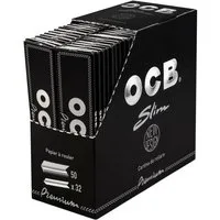 OCB Feinpapier Premium Slim 50 Heftchen Blättchen a 32 Blatt Drehpapier, inkl. 1x Transporthülle gratis dazu