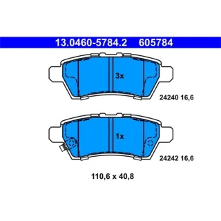 ATE Bremsbel?ge hinten Nissan Pathfinder
