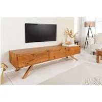 riess-ambiente Lowboard FINCA 180cm vintage braun · TV-Schrank aus recyceltem Pinienholz (Einzelartikel, 1 St), Massivholz · 3 Schubladen · stehend · Wohnzimmer · Landhausstil