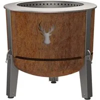 Masuria Feuerschale Wild Alpha 600 Corten Hirsch