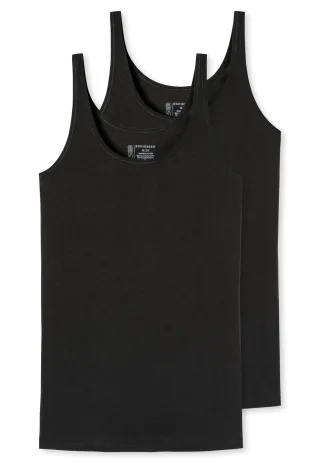 SCHIESSER - 2PACK Trägertop schwarz - Gr. - 44