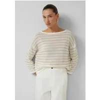 s.Oliver 3/4 Arm-Pullover Strickpullover Strickpullover aus Leinenmix mit Pailletten-Details