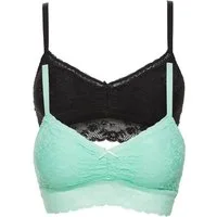 bonprix Bustier (Packung, 2-tlg., 2er) im praktischen 2er Pack, mit weicher Spitze und Raffung