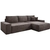 Luxusbetten24 Schlafsofa Designer Sofa Lunaro in Cord, mit Stauraum und Schlaffunktion