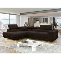 MIRJAN24 Ecksofa Torezio Cord, mit Bettkasten und Schlaffunktion, Einstellbare Kopfstützen, 274x203x70-90 cm