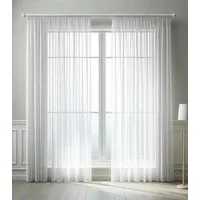 Gardinenbox Gardine (1 St), Kräuselband, transparent, Voile, Store transparent Bleibandabschluss 610011N