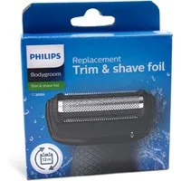 Philips Ersatzscherkopf TT2000/43 mit Kammaufsatz 3 mm, 1 St., Scherfolie für Bodygroom Haarschneider