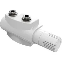 MEYKOERS Heizkörperthermostat Multiblock Heizkörper Anschluss Ventil Set Thermostatkopf Weiß