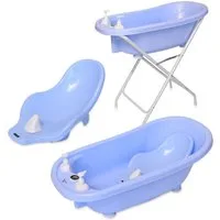 Lorelli Babybadewanne Babybadewannen-Set 88 cm, Babybadewanne 88 cm Badesitz Badewannenständer Ablauf