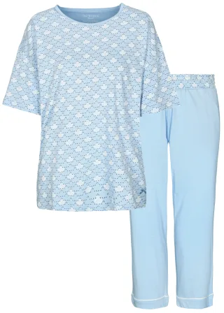 IN LINEA - Da.-Pyjama Capri sky paisley - Gr. - 44