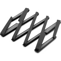 Joseph Joseph Topfuntersetzer Stretch 70033, Ausziehbarer Silikon-Topfuntersetzer Faltbar Rutschfest Schwarz