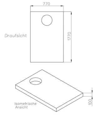 Neuesbad Wannenträger für Hoesch Muna 180x80x3 SD 26159