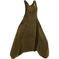 KUNST UND MAGIE Latzhose Hippie Latz/Haremshose Hose 70er Jumpsuit Overall Stonewashed Catsuit