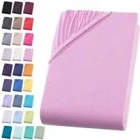 Visaggio Spannbettlaken Jersey aus 100% Baumwolle Spannbetttuch Bettlaken, Jersey, Gummizug: rundum, Spannbettlaken, für Matratzenhöhen bis 22 cm, Steghöhe 30 cm