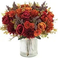 Kunstblumenstrauß Künstliche Blumen 2/4 Bündel künstliche Rosen Gänseblümchen, Agger, Perfekt für Hochzeit, Party oder Heimdekoration in Rosa