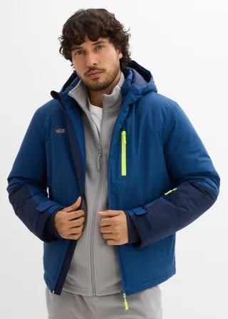 bonprix Wasserdichte Funktions-Jacke, blau, Gr.64/66 (3XL), moderne wattierte Funktionsjacke aus wasserabweisendem Material