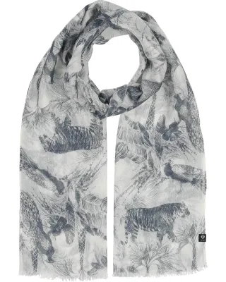 FRAAS - Schal Sustainability Edition - Stola mit wilden Tieren poppy seed - Gr. - OS