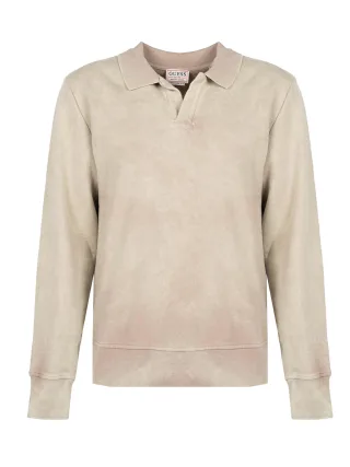 Guess Sweatshirt Polo-Kragen Herren Beige