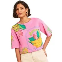 Love & Roses T-Shirt Love & Roses kastiges Rundhals-T-Shirt (1-tlg)