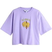 Next T-Shirt Kurzärmeliges, funkelndes T-Shirt, Aloha (1-tlg)