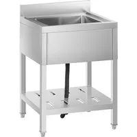 Royal Catering Spülenschrank Spültisch 60 x 60 cm Spülbecken Edelstahlspüle Gastrospüle mit Regal verschiedene Größen