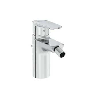 VitrA Flow Soft Einhebel-Bidetmischer mit Ablaufgarnitur Höhe 15 cm Einlochmontage Chrom,A43054EXP A43054EXP