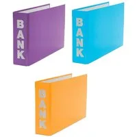 Livepac Office Bankordner 3x Bankordner / 140x250mm / für Kontoauszüge / je 1x hellblau, lila, o