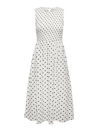JDY - JDYDIEGO S/L SMOCK MIDI DRESS WVN NOOS Cloud Dancer - Gr. - M