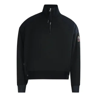 Parajumpers Quarter Zip Rollkragen-Fleece-Sweatshirt in Schwarz