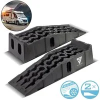 STAHLWERK Auffahrrampe Stufenkeil 2er Set 6 t Auffahrkeil Unterlegkeil Wohnmobil Auffahrrampe