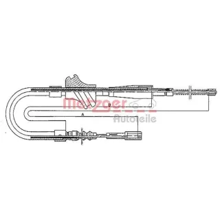 Metzger Handbremsseil Audi 100