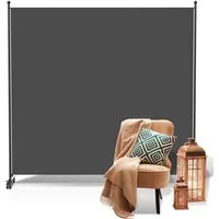 Clanmacy Paravent Raumtrenner mit Rollen Klappbar Garten Sichtschutz Spanische Wand