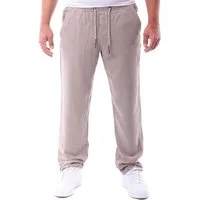 Reslad Leinenhose Reslad Herren Baumwollhose Leinenhose Optik Strandhose RS-3003 (1-tlg., Freizeithose) leichte Freizeithose im Leinen-Look mit Kordelzug