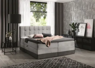 Boxspringbett Schlafzimmerbett TAVIRA 160x200cm in Stoff