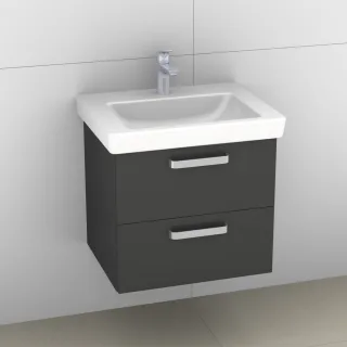 Artiqua 414 Waschtischunterschrank für Subway 2.0 7113F1 Anthrazit Hochglanz, 414-WU2L-V63-7015-51 414-WU2L-V63-7015-51