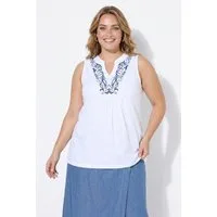 Angel of Style Longtop Top A-Linie Einsatz mit Spitzendruck ärmellos
