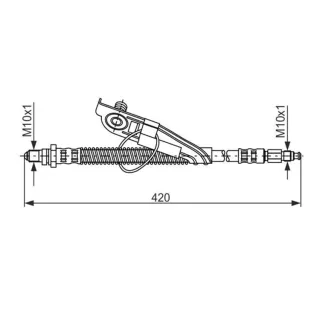Bosch Bremsschlauch Ford Courier Fiesta Puma