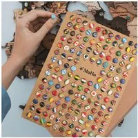MagicHolz Pins 288 FlaggenPins für Deine Weltkarte Zubehör