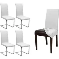 Beautex Stuhlhusse Jersey Baumwolle elastisch für Stühle und Schwingstühle 2er Set